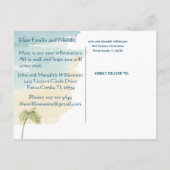 We zijn verhuisd Budget Ocean Beach Golf Move Aankondigingskaart (Achterkant)