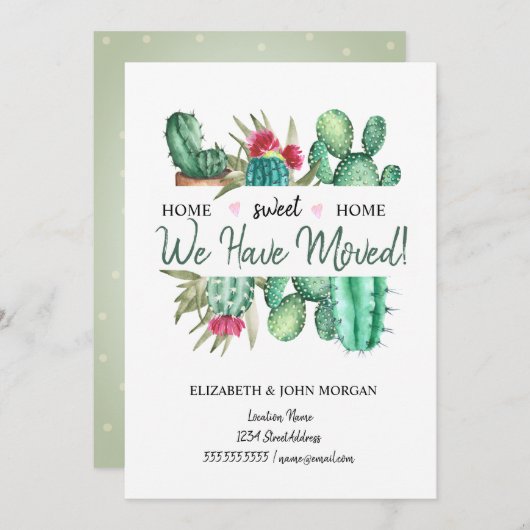We zijn verhuisd, Cactus Polka Dots (Voorkant / Achterkant)