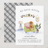 We Zijn Verhuisd | Cavapoo Boho Verhuisbericht Aankondiging (Voorkant / Achterkant)