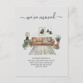 We zijn verhuisd Chic Boho verhuisbericht Briefkaart (Voorkant)