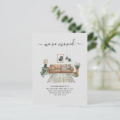 We zijn verhuisd Chic Boho verhuisbericht Briefkaart (Staand voorkant)