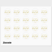 We zijn verhuisd | Gepersonaliseerd gouden script Ronde Sticker (Vel)
