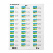 We zijn verhuisd Golfbaan Strand Verhuisbericht Etiket (Full Sheet)