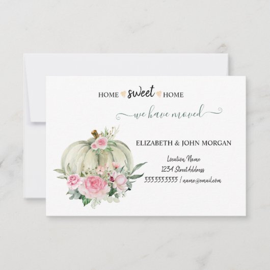 We zijn verhuisd, hout, pompoen, Rozen (Voorkant)