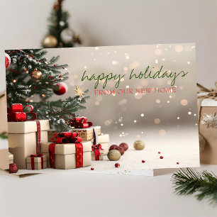 We Zijn Verhuisd, Kerstboom Cadeaus Aankondigingskaart