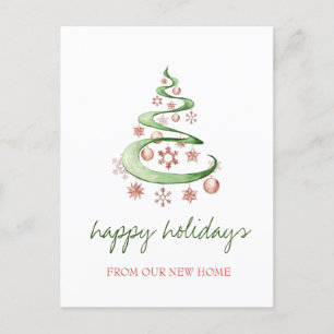 We zijn verhuisd, kerstboom, gala aankondigingskaart