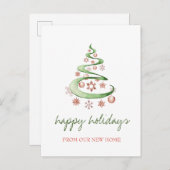 We zijn verhuisd, kerstboom, gala aankondigingskaart (Voorkant / Achterkant)