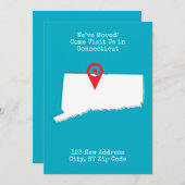 We zijn verhuisd! Kom ons bezoeken in Connecticut Aankondiging (Voorkant / Achterkant)