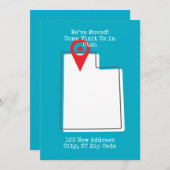 We zijn verhuisd! Kom ons bezoeken in Utah Aankondiging (Voorkant / Achterkant)