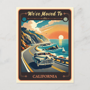 We zijn verhuisd naar Californië    BRIEFKAART