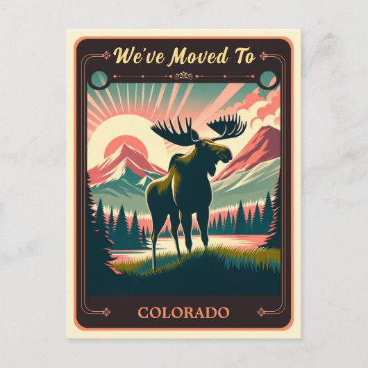 We zijn verhuisd naar Colorado | BRIEFKAART (Voorkant)