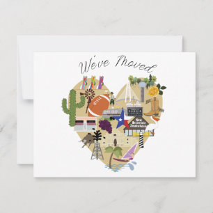 We zijn verhuisd naar Dallas Texas Briefkaart