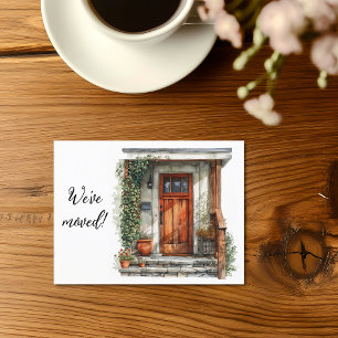 We zijn verhuisd naar de voordeur briefkaart