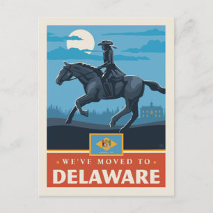 We zijn verhuisd naar Delaware Uitnodiging Briefkaart