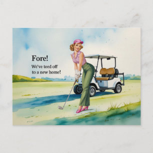 We zijn verhuisd naar een nieuw huis waterverf sti briefkaart
