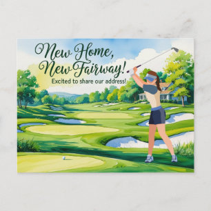 We zijn verhuisd naar een nieuw huis waterverf sti briefkaart