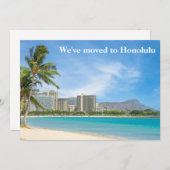 We zijn verhuisd naar Honolulu Beach Foto Aangepas Aankondiging (Voorkant / Achterkant)