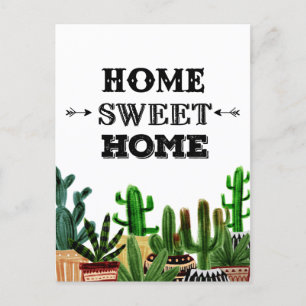 We zijn verhuisd naar huis Sweet Home Briefkaart