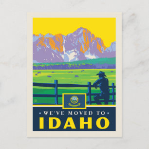 We zijn verhuisd naar Idaho Uitnodiging Briefkaart