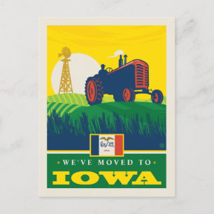 We zijn verhuisd naar Iowa Uitnodiging Briefkaart