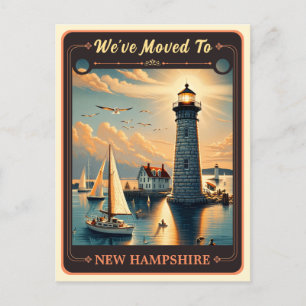 We zijn verhuisd naar New Hampshire    BRIEFKAART