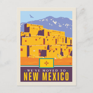 We zijn verhuisd naar New Mexico Uitnodiging Briefkaart