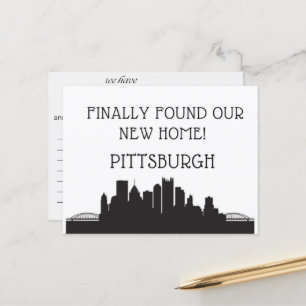 We zijn verhuisd naar Pittsburgh Briefkaart