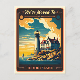 We zijn verhuisd naar Rhode Island    BRIEFKAART