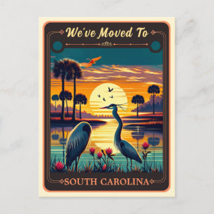 We zijn verhuisd naar South Carolina    BRIEFKAART
