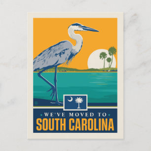 We zijn verhuisd naar South Carolina Uitnodiging Briefkaart