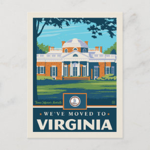We zijn verhuisd naar Virginia Uitnodiging Briefkaart