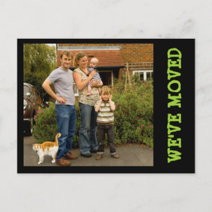 We zijn verhuisd. New Home Photo Briefkaart