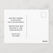 We zijn verhuisd Nieuw adres Foto Stofblauw  Briefkaart (Achterkant)