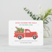 We zijn verhuisd Nieuw adres Kerst verhuizing Feestdagenkaart (Staand voorkant)