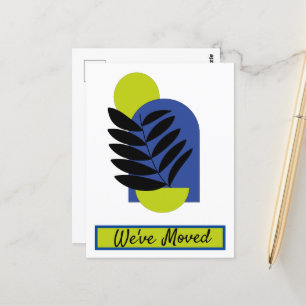 We zijn verhuisd Nieuwe adres Abstract Botanisch Briefkaart