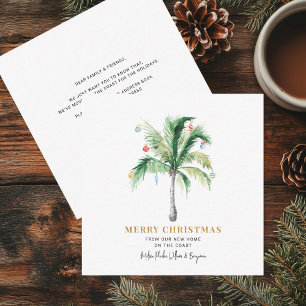 We Zijn Verhuisd Palmboom Kerstvakantie Verhuizen Notitiekaartje