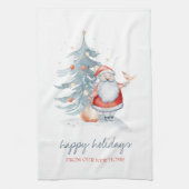 We zijn verhuisd, Santa Claus, Pine Tree Theedoek (Verticaal)