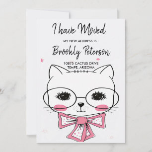 We zijn verhuisd Schattig Kat Kaart