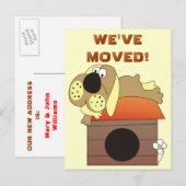 We zijn verhuisd! Schattigee honden Briefkaarten (Voorkant / Achterkant)
