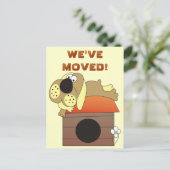 We zijn verhuisd! Schattigee honden Briefkaarten (Staand voorkant)