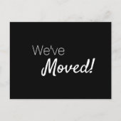 We zijn verhuisd Thuis Moderne typografie Aangepas Aankondigingskaart (Voorkant)