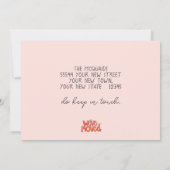 We zijn verhuisd Watercolor Lettering Aankondiging (Achterkant)