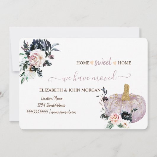 We zijn verhuisd, Waterverf glitter pompoen, Flowe (Voorkant)