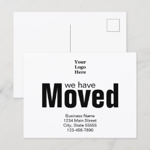 We Zijn Verhuisd Witte Zakelijke Verhuisbericht Briefkaart