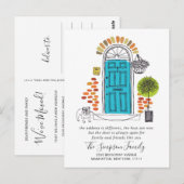 We zijn verhuisde aankondiging briefkaart (Voorkant / Achterkant)