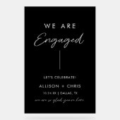 We zijn verloofd Acryl Verlovingsfeest Welkom Acryl Bord (Voorkant)