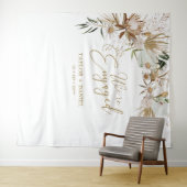 We zijn verloofd | Boho Boheem feest Wandkleed (In Situ (horizontaal))