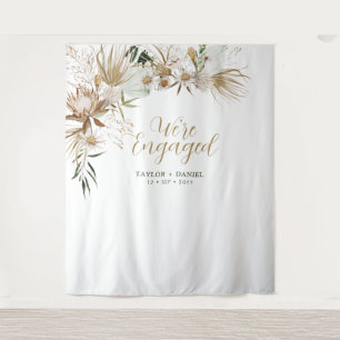 We zijn verloofd   Boho Boheemse Verlovingspartij Wandkleed