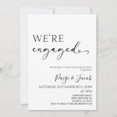 We zijn verloofd met Elegant Minimalist Engagement Kaart (Voorkant)