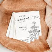 We zijn verloofde servetten, minimalistische champ servet